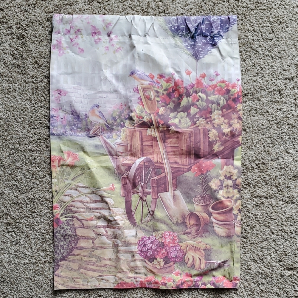 Floral Garden Flag Summer Banner